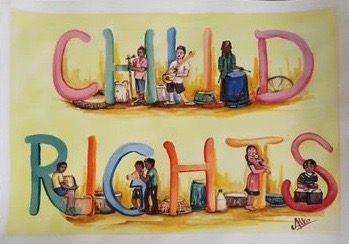 Beautiful painting of Child rights