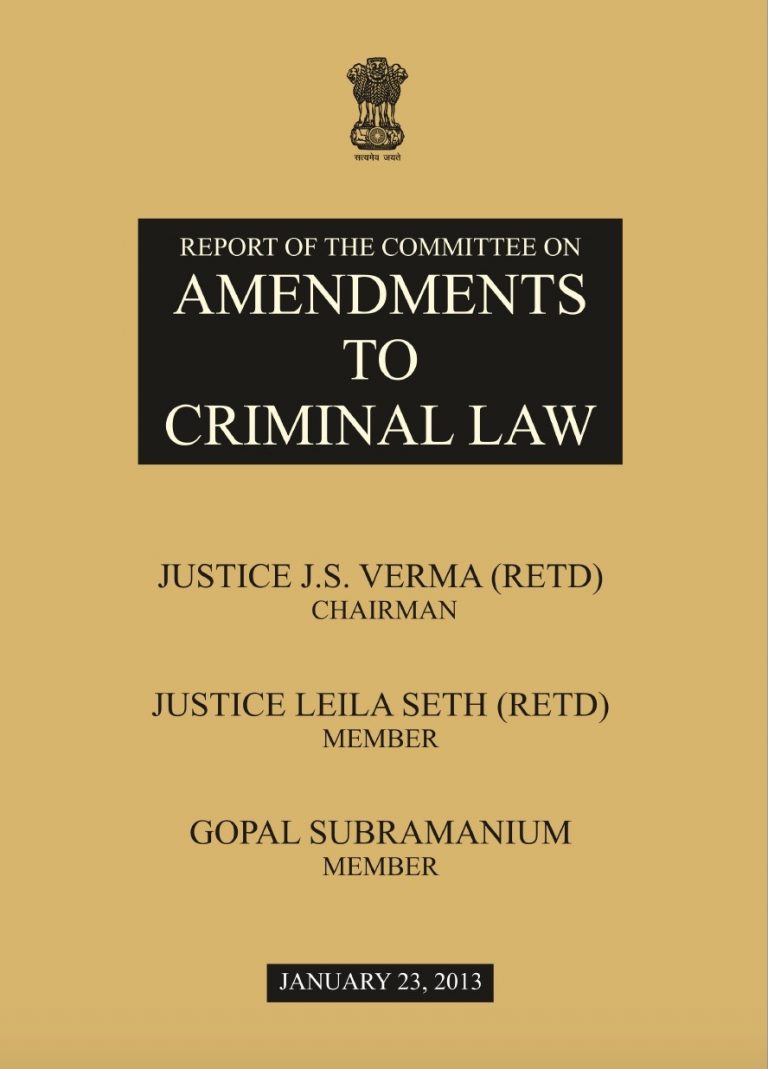 Justice Verma Committee Report