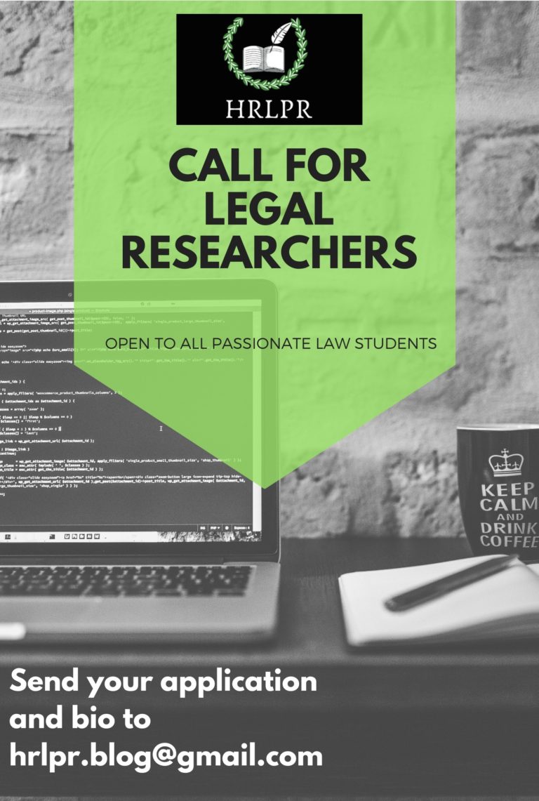 call for legal researchers