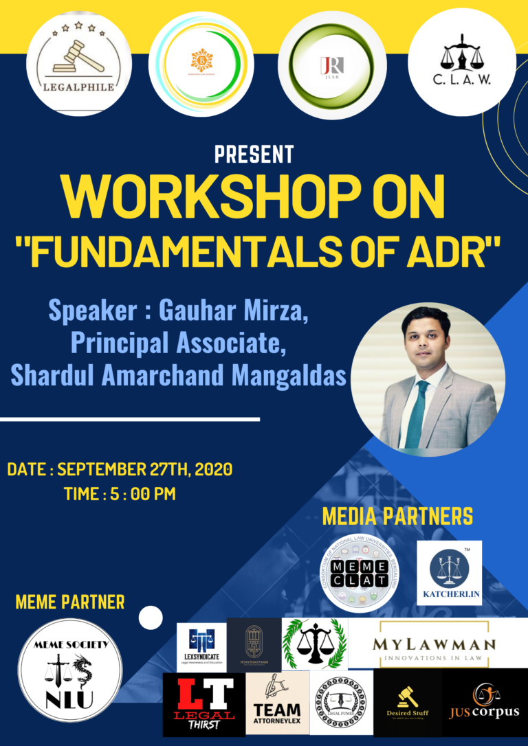 Workshops on Fundamentals of ADR
