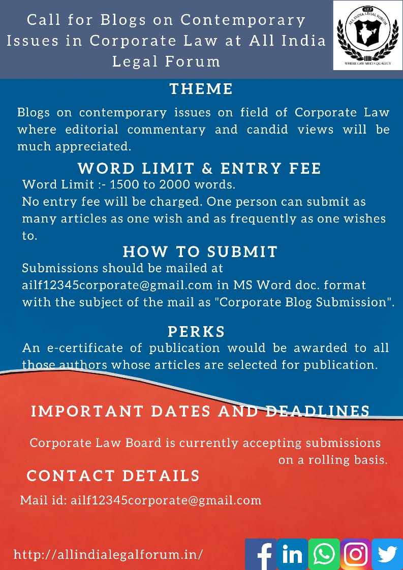 CALL FOR BLOGS