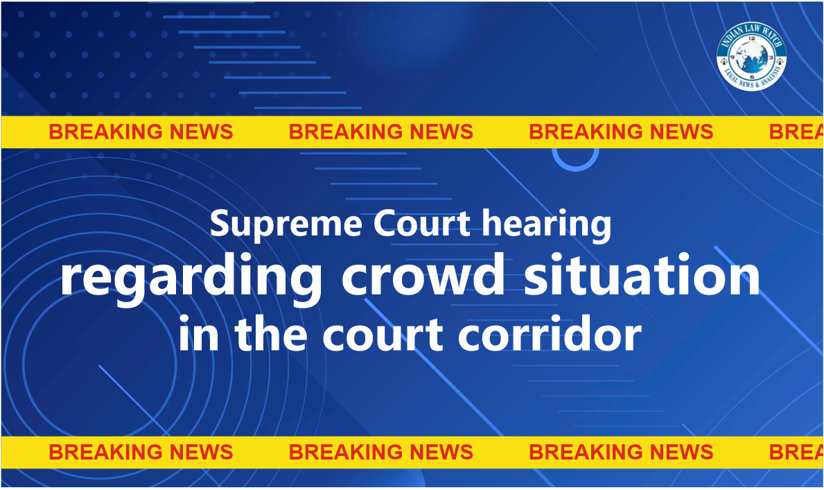 Crowd situation in court corridor