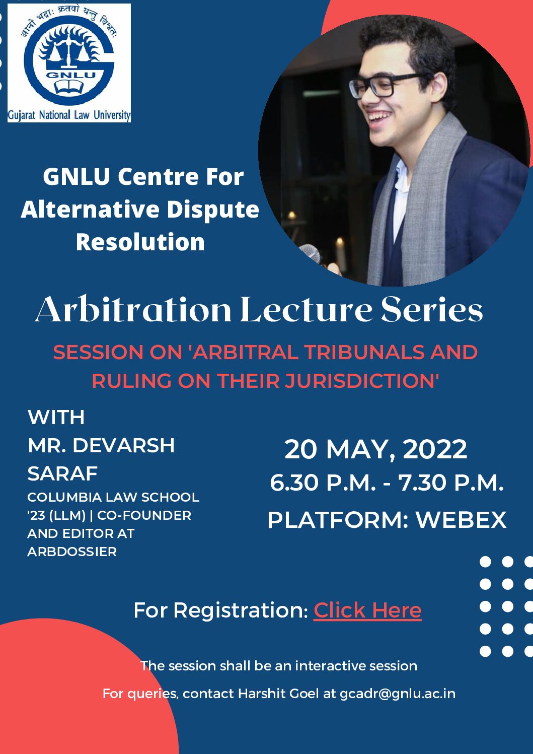 Session on ‘Arbitral Tribunals and Ruling on their Jurisdiction’ – 20th May, 2022