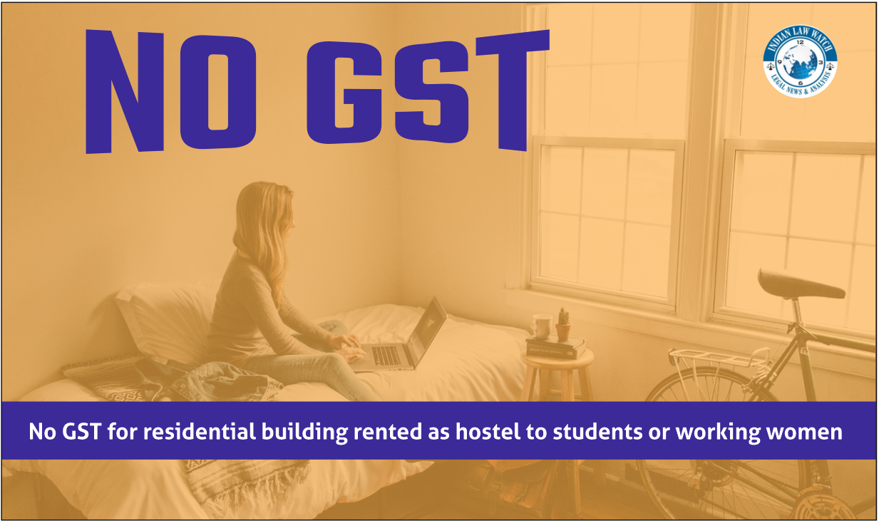 NO GST for residential buildings