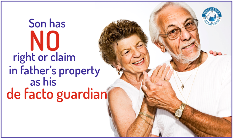 Right to property of a son