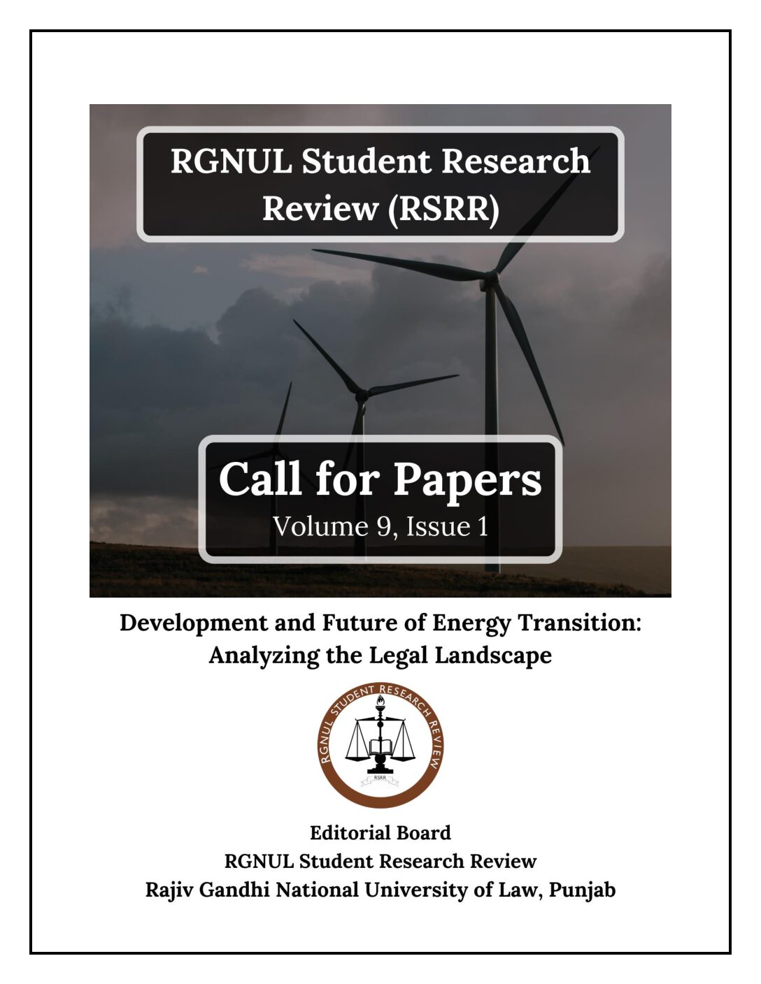 9.1 RSRR - Call for Papers