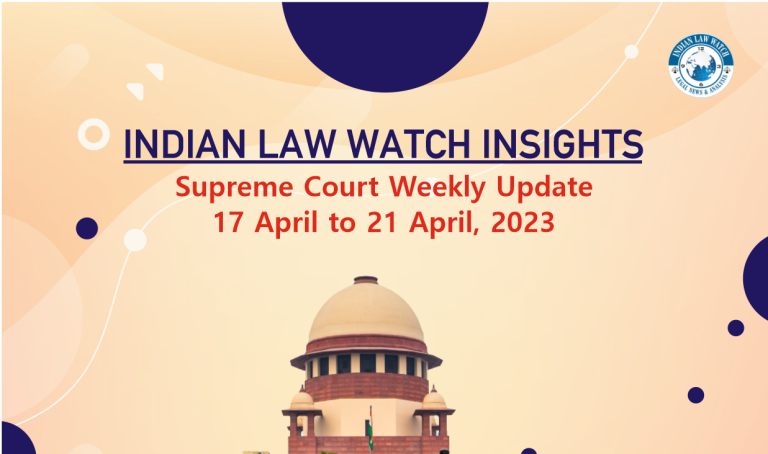 Indian Law Watch Updates