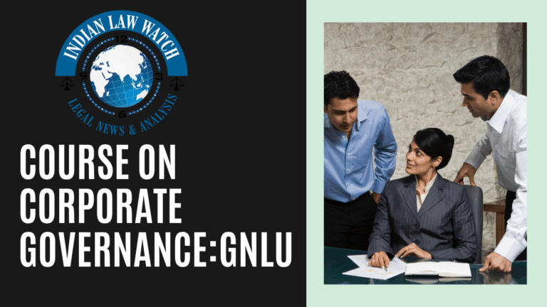 COURSE ON CORPORATE GOVERNANCE